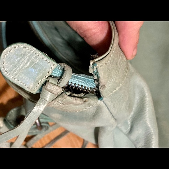 🔥Balenciaga 🔥2 way mint green leather MOTTO Shoulder Bag used - #3444💗💗💗it - Picture 12 of 13